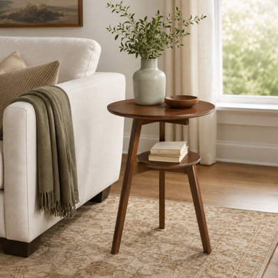  wood sidetable ❗️ Bay Isle Home™ Z Shape Wooden End Table For Living Room | Wayfair